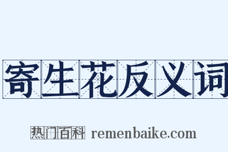 寄生花反义词是什么意思的图片